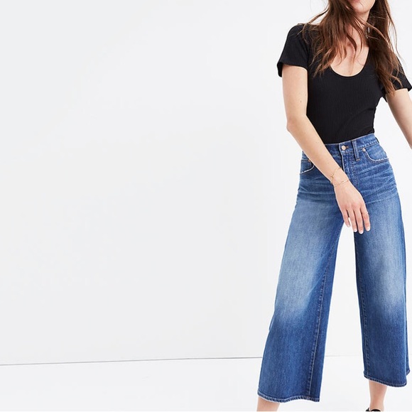 Madewell Denim - Madewell Wide Leg Crop 28